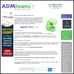 Screen shot of the ADM Loans website.