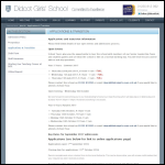 Screen shot of the Didcot Academy of Schools website.