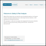 Screen shot of the Safety & Risk Analysis Ltd website.