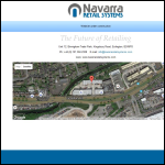 Screen shot of the Navarra Retail Systems website.