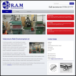 Screen shot of the RAM Environmental website.
