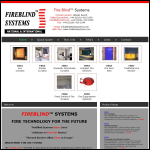 Screen shot of the Fire Blind Systems website.