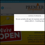 Screen shot of the Premier Lampshades Ltd website.