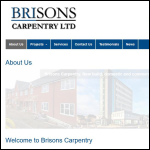 Screen shot of the Brisons Carpentry Ltd website.