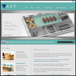 Screen shot of the ACT Furniture Manufacturers Ltd website.