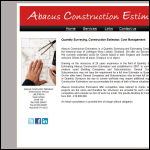 Screen shot of the Abacus Construction Estimators Ltd website.