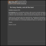 Screen shot of the Acoustassist Ltd website.