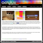 Screen shot of the Acrylux (SW) Ltd website.