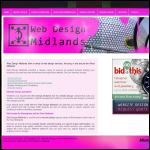 Screen shot of the Web Design Midlands website.