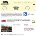 Screen shot of the Clare Associates website.