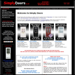 Screen shot of the Simply Doors website.