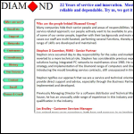 Screen shot of the Diamond Group website.