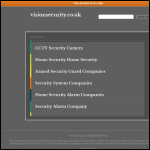 Screen shot of the Vision Security Systems website.