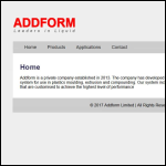 Screen shot of the Addform Ltd website.