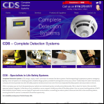 Screen shot of the Complete Detection Systems Ltd website.