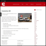 Screen shot of the Cummins UK website.
