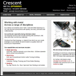 Screen shot of the Crescent Metal Spinning Co Ltd website.