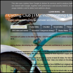 Screen shot of the Biking Belles, Chichester & District Ladies Cycling Club Ltd website.