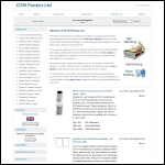 Screen shot of the GTM Plastics Ltd website.
