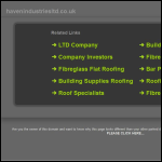 Screen shot of the Haven Industries Ltd website.