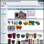 Screen shot of the Interior Landscaping Products website.