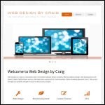 Screen shot of the Web Design By Craig website.