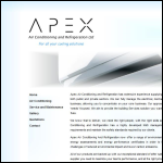 Screen shot of the Apex Air Conditioning & Refrigeration Ltd website.