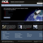 Screen shot of the Magnetic Component Engineering (UK) Ltd website.