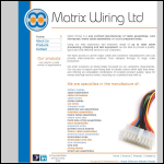 Screen shot of the Matrix Wiring Ltd website.