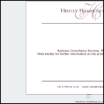 Screen shot of the Hedley Hammond Consultancy Ltd website.