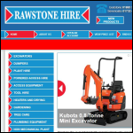 Screen shot of the Rawstone Hire Ltd website.
