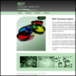 Screen shot of the RDT Precision Optics website.