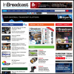 Screen shot of the InBroadcast website.