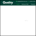 Screen shot of the Quality Hydraulics Ltd website.