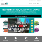 Screen shot of the Adodo Consultancy Services Ltd website.