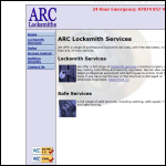 Screen shot of the ARC Locksmiths website.