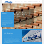 Screen shot of the HC Coils Ltd website.