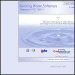 Screen shot of the Kemsing Water Softeners website.