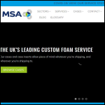 Screen shot of the MSA Foams Ltd website.