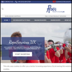 Screen shot of the Rope Services UK website.