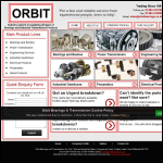 Screen shot of the Orbit Bearings & Transmission Ltd website.