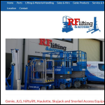 Screen shot of the RF Lifting & Access Ltd website.