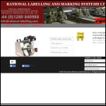 Screen shot of the Rational Labelling & Marking Systems Ltd website.