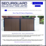 Screen shot of the Securiguard Roller Shutters Ltd website.