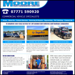 Screen shot of the Moore Curtainsiders Ltd website.
