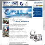 Screen shot of the Sterling Machining Ltd website.