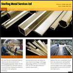 Screen shot of the Sterling Metal Services Ltd website.