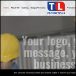 Screen shot of the TL Productions website.