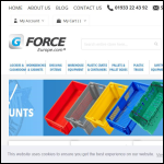 Screen shot of the G-Force Europe website.