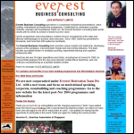 Screen shot of the Everest Business Consulting Ltd website.